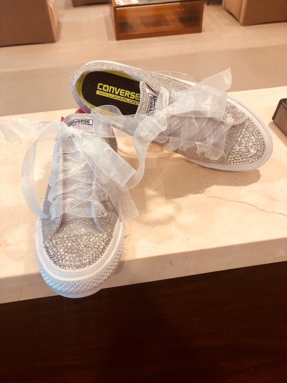 bling wedding converse