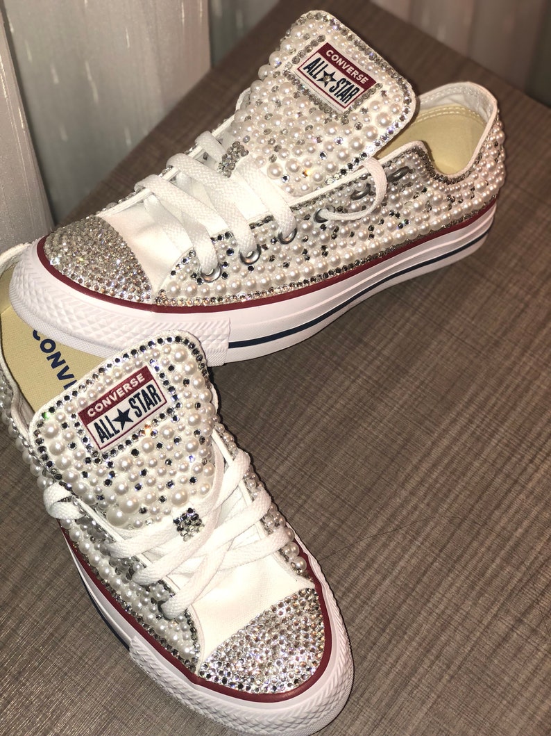 bedazzled bridal sneakers