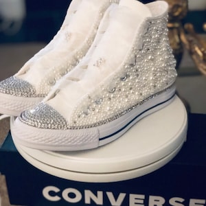 bedazzled converse for wedding