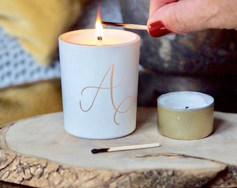 Calligraphy Initial Scented Votive