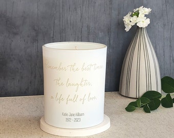Sympathy Gift Bereavement Candle, Remember the Best Times, Soy Wax Candle