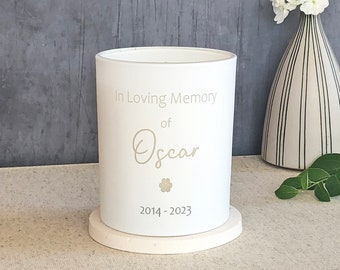 Dog Memorial Gift, Pet Memorial Scented Candle. Sympathy Engraved Scented Candle, Soy Wax