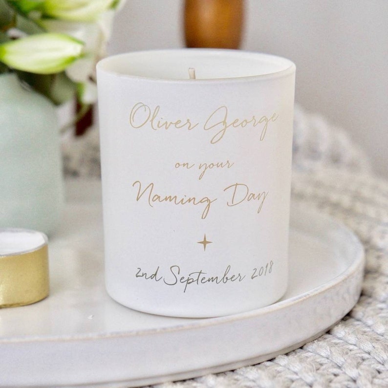 Personalised Naming Day Candle Etsy België