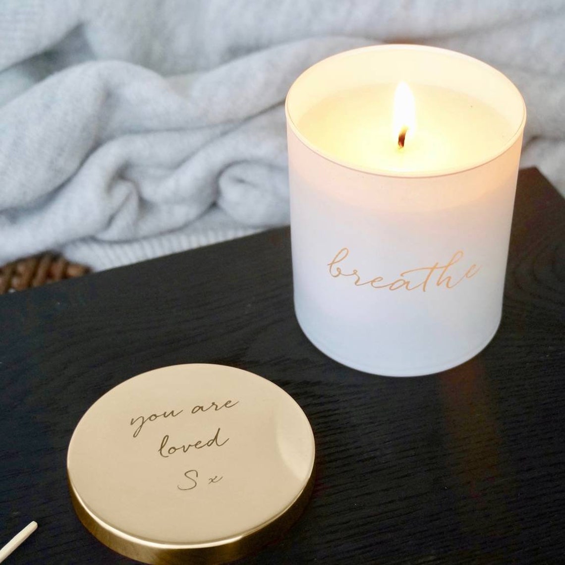 Breathe Scented Candle Scented Candle Personalised candle Etsy