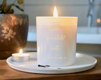 Personalised Candlelit Bath Scented Candle