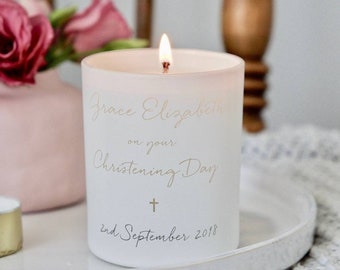 Personalised Christening Scented Candle