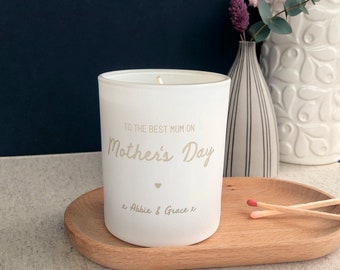 Mothers Day Gift, Best Mum Personalised Candle, Soy Wax