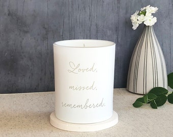 Sympathy Gift, Remembrance Candle, In loving Memory Gift, Wedding Soy Wax Candle