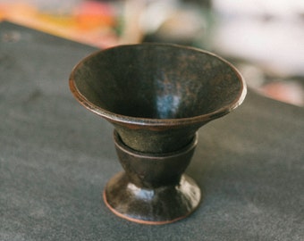 Handgemaakte keramische theezeef met grijze roestglazuur voor theeceremonie Gongfu Cha