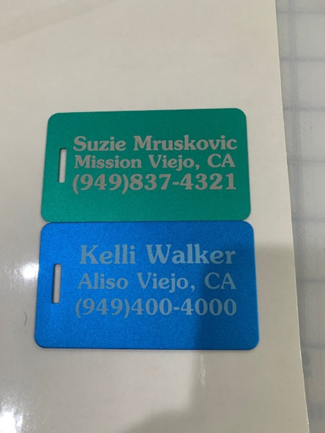 Anodized Aluminum Luggage Tags, Perfect for Carry on Luggage and