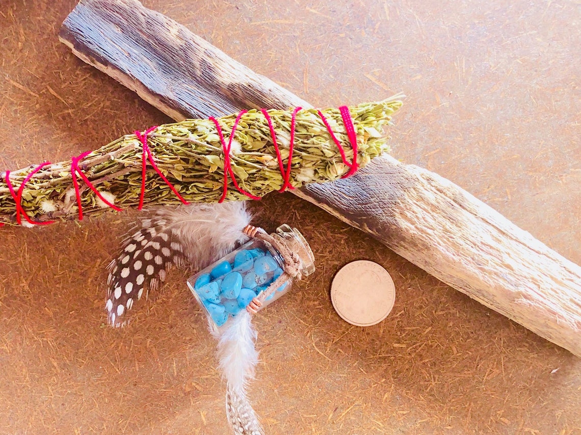 Smudge Kit Sage Smudging Kit Native American Smudge Kit Etsy