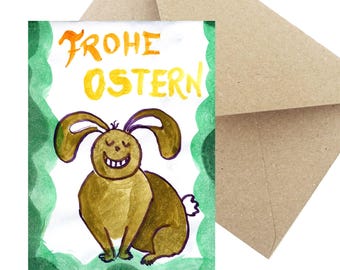 Postal de Pascua, tarjeta de felicitación, regalo de Pascua "Feliz Pascua"
