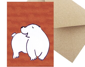 Wenskaart cadeau verjaardag cadeau kaart "Polar bear"