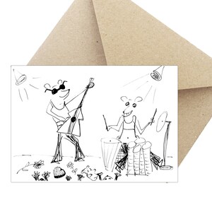 Postkarte Grußkarte Geburtstag Geschenk &quot;Mäusekapelle&quot;
