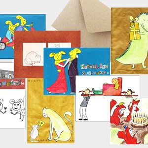 Cartes définissez « Birth day » - 8 cartes cartes postales cartes de voeux cartes collection cartes coffret d’enveloppes de cartes incl.