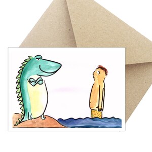 Postkarte Grußkarte Geburtstag Geschenk "Strandbegegnung"