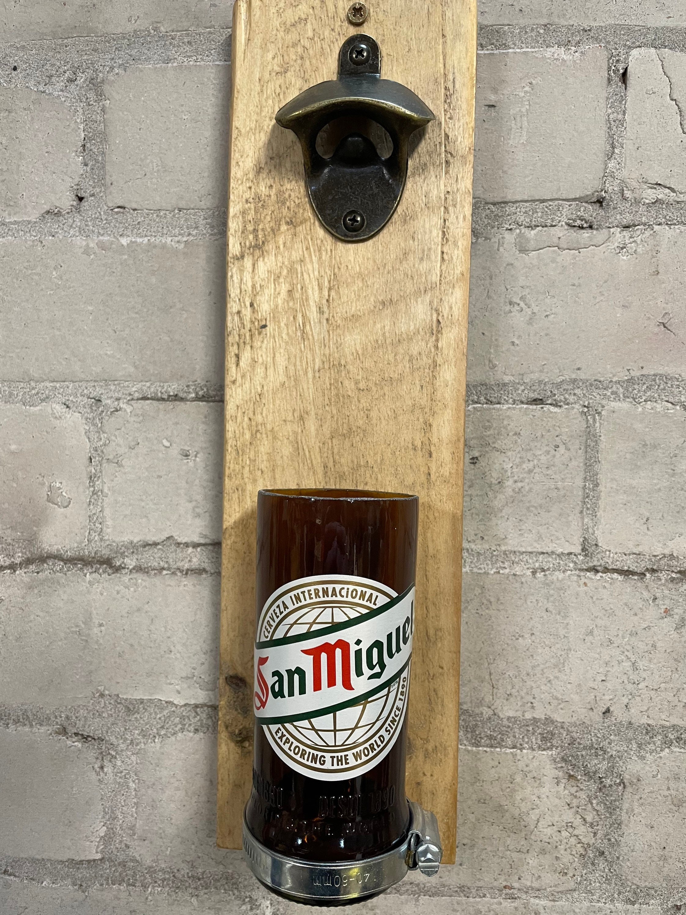 Wall Mounted Bottle Opener, Reclaimed Wood, Beer Bottle Catcher. Ideal Gift  Birthday, BBQ, Best Man, Moving in Present, Man Cave, Home Bar 