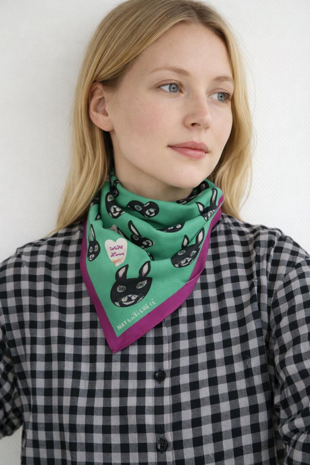 “Nathalie lete”スカーフ Japan Limited Nathalie Lete Animal Mini Scarf - Etsy