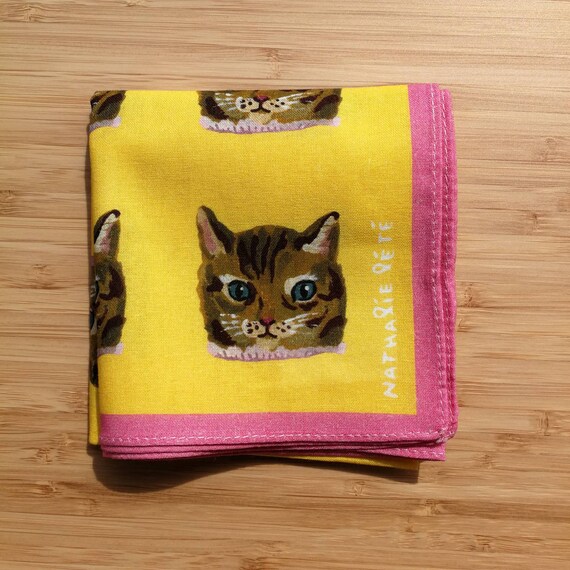Japan Limited Nathalie Lete Handkachief Cats Etsy
