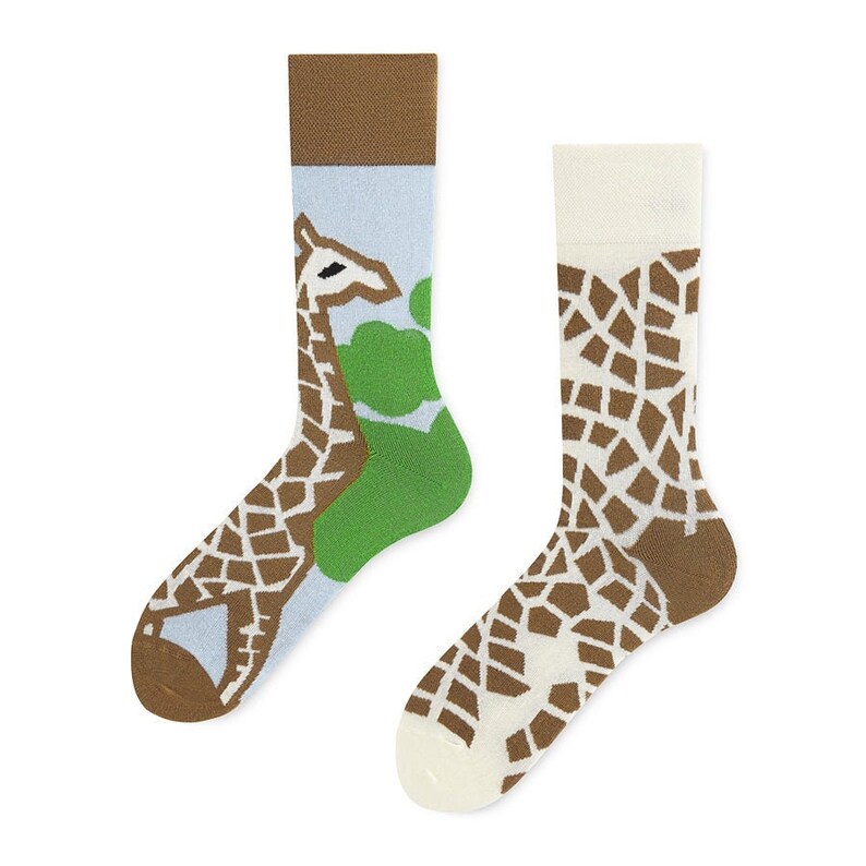 womens socks Crazy Giraffe Socks crazy sock colorful socks mismatched socks patterned socks men socks polish socks