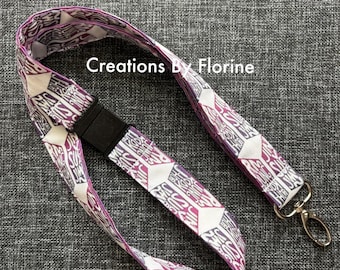 Fabric Lanyard | Kpop Logos With Names | Safety Lanyard | Breakaway Clip | Lanyard with Swivel Hook