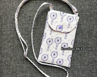 Cellphone Crossbody Bag | Crossbody Fabric Purse | Kpop Light Stick |Daisies