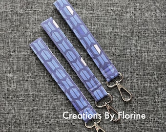 Wristlet Keychain with Lobster Clasp, Fabric Key Fob | Kpop Group Army Logos