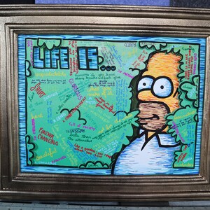 Life is ... Homer Meme Foam Painting