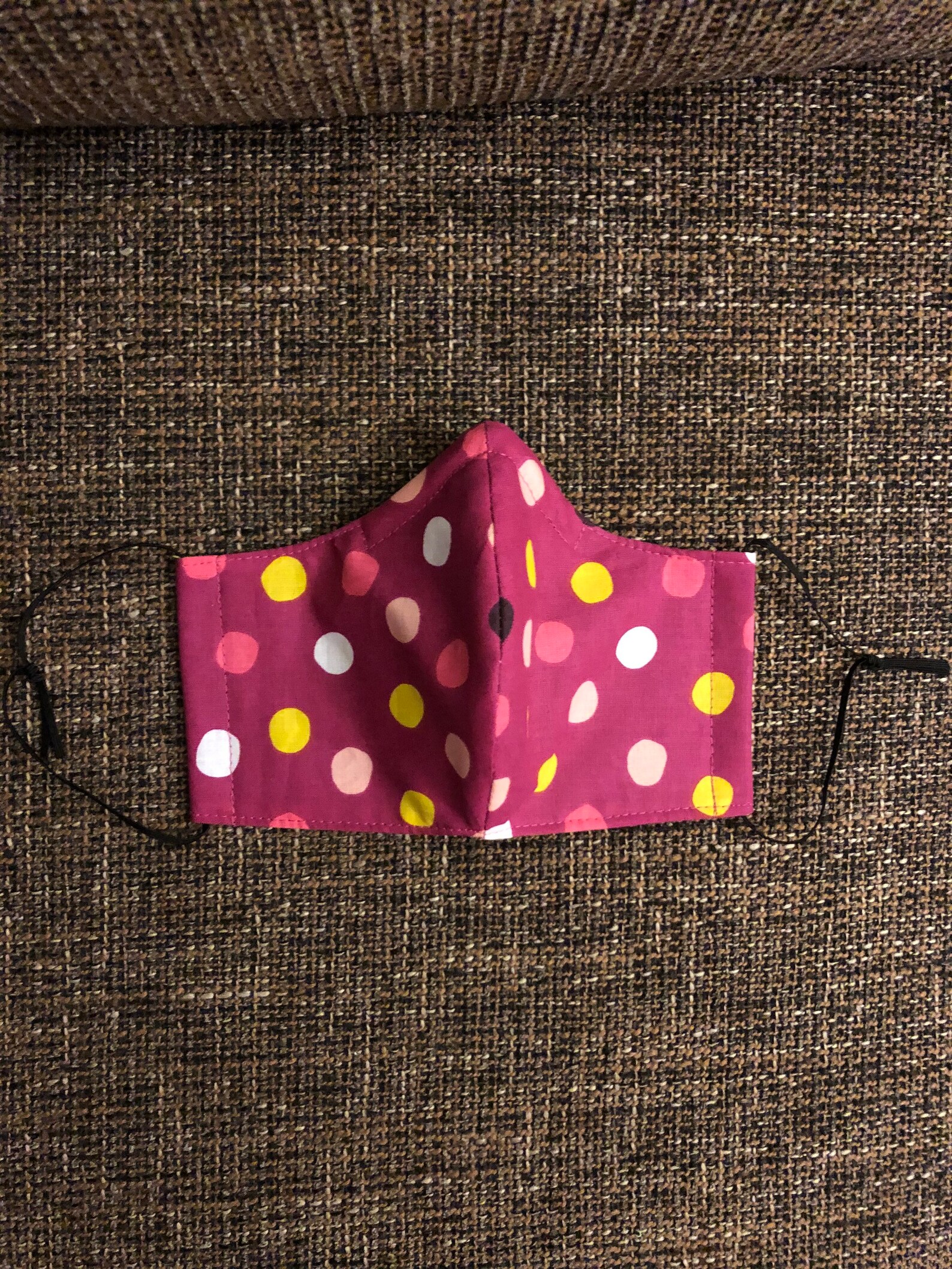 Reusable face mask pink polka dot Etsy Italia