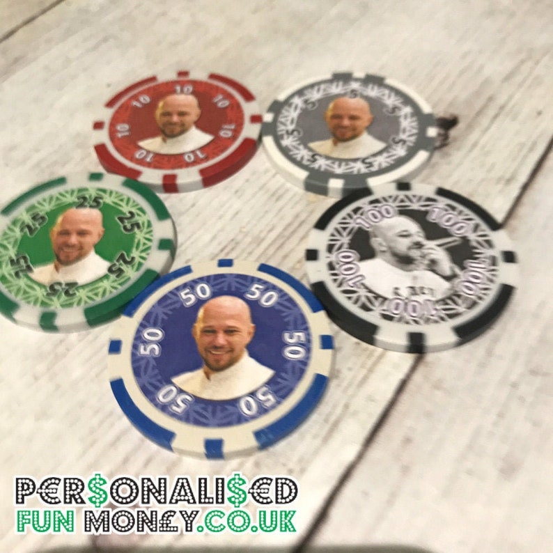 150 X Personalised Poker Chips Blackjack Chip Poker Gift Etsy