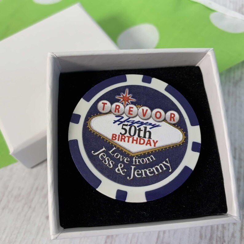 Personalised Poker Chip Casino Gift Blackjack Bespoke Unique Etsy