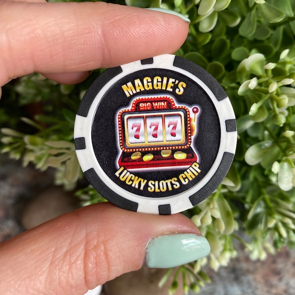 Slots Player Gift slot machines Personalised Lucky Chip Slots Casino Gambler Gift Fridge Magnet