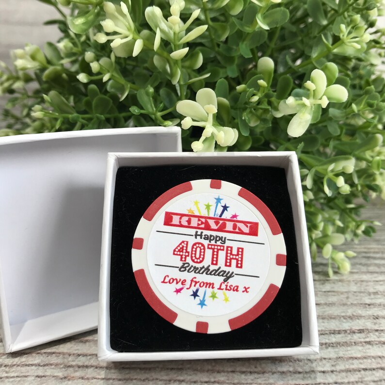 Birthday Poker Chip 40th 30th 21st 50th Casino Personalised Etsy
