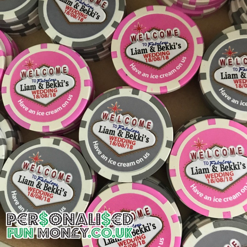 20 X Personalised Poker Chips Customised Casino Chips Made Etsy UK