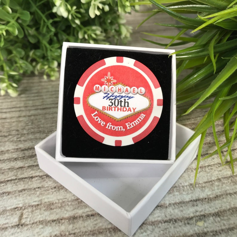 Personalised Poker Chip Casino Gift Blackjack Bespoke Unique Etsy