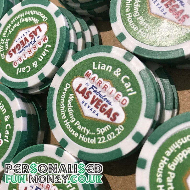 20 x Personalised Poker Chips Customised Casino Chips Made Etsy
