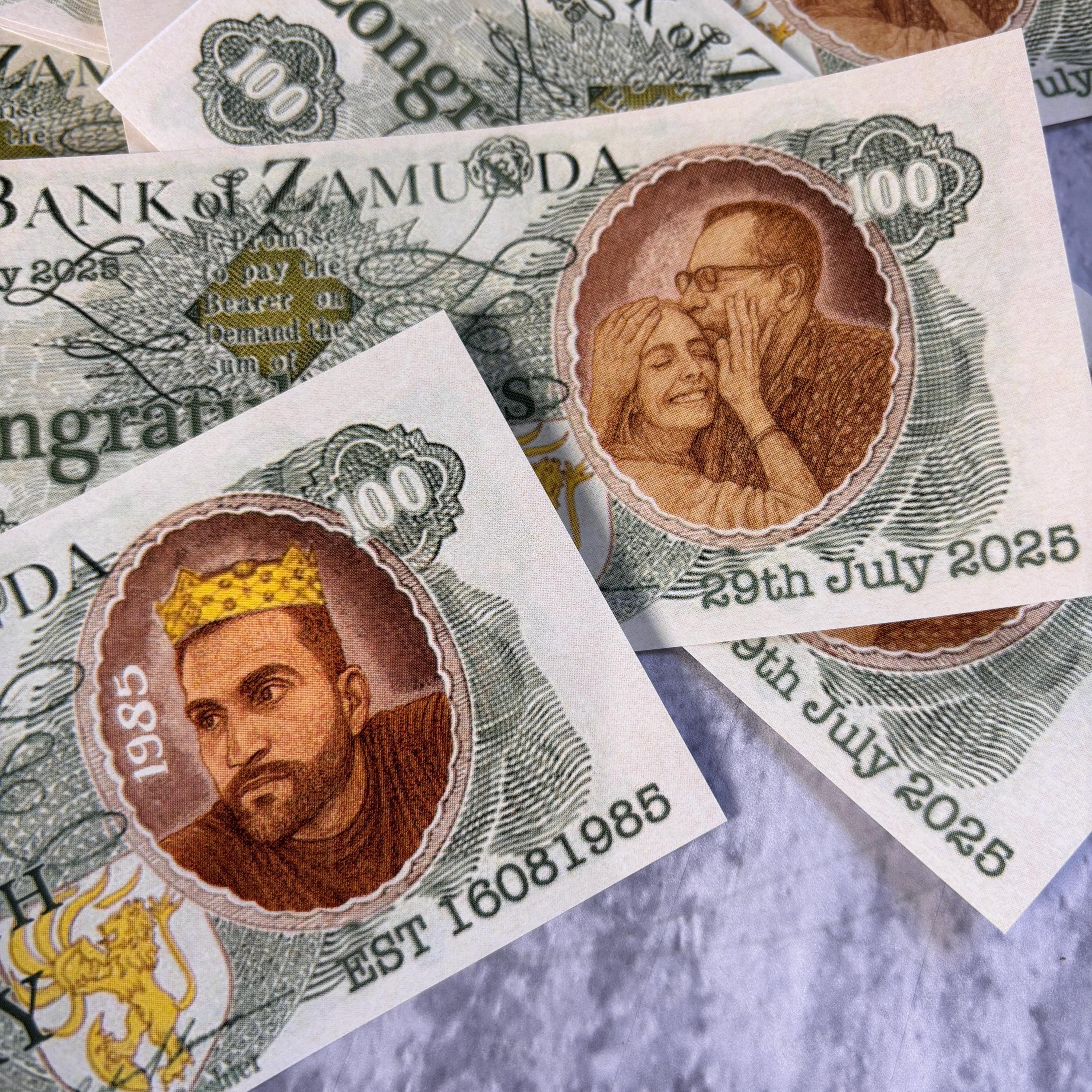 Personalised Zamunda Money Bank Notes: Funny Photo Gift, Play