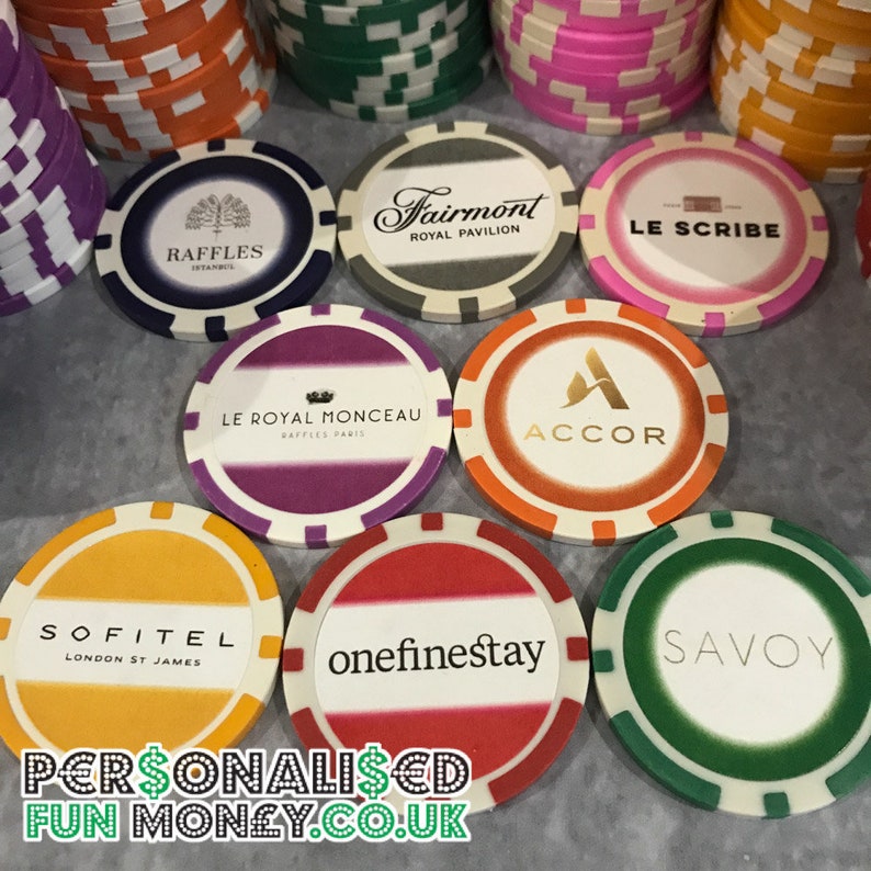 150 X Personalised Poker Chips Blackjack Chip Poker Gift Etsy