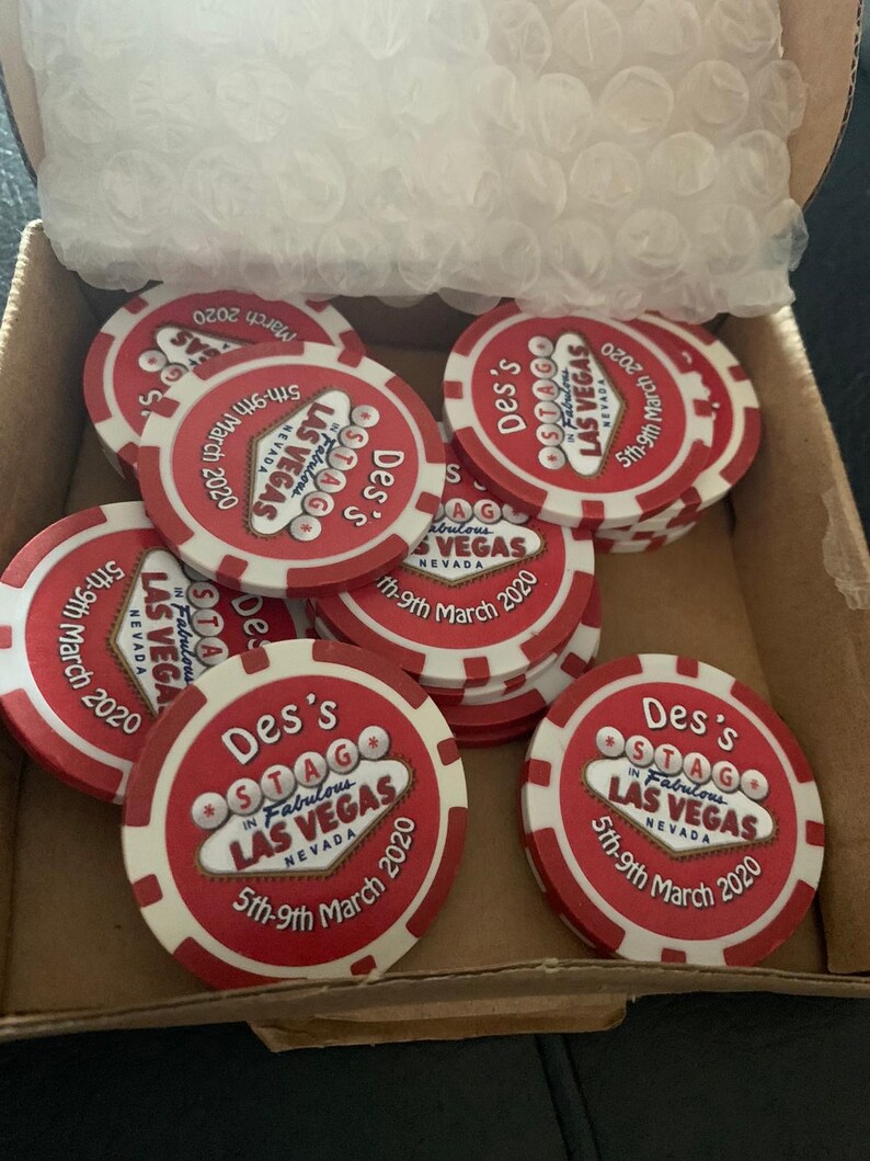 20 X Personalised Poker Chips Customised Casino Chips Made Etsy UK