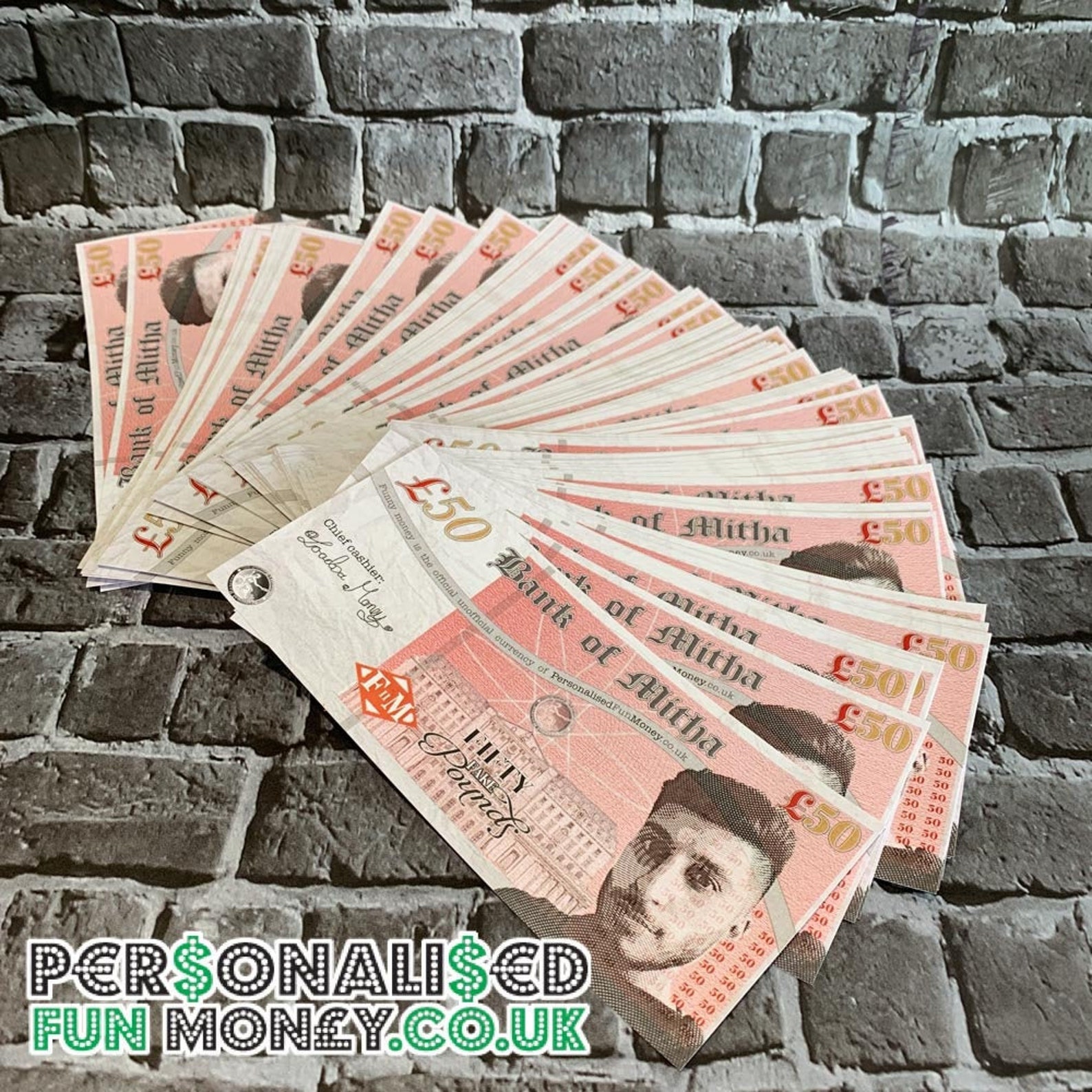 Personalised Fun Funny Money One Hundred Bank Notes Wedding Novelty ...