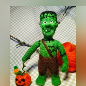 Halloween Frankenstein, Handmade Felt Frankenstein, Gift Halloween Frankenstein, Halloween Decoration, Halloween Gift, Halloween Decor Party