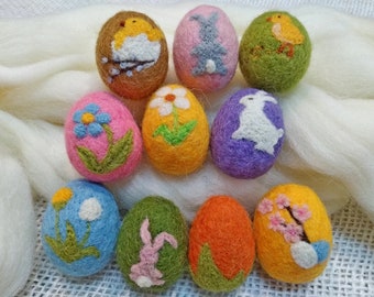 Easter Eggs Ornaments, Easter Eggs, Wool Felt, Felt Eggs, Easter Eggs Gift, Wool Easter Eggs, Handmade Eggs, Felted Easter Eggs