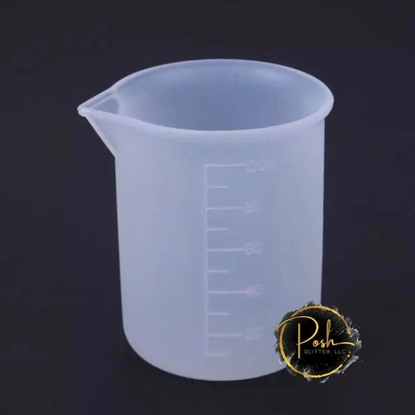 SILICONE MEASURING CUP - 100 ml - Craft Tools -  Reusable Measuring Cup-Epoxy Cup, Liquid Measuring Cup, Easy Pour Cup