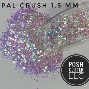 OPAL CRUSH 1.5MM  Opal Glitter 1.5MM Hex Chunk, Polyester Glitter, Solvent Resistant, Chunky Opal Glitter