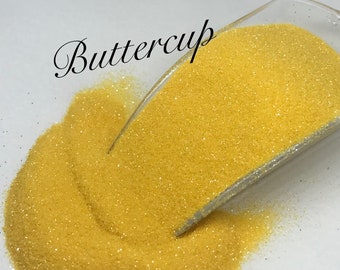 BUTTERCUP - Yellow Iridescent Ultra Fine Glitter - Polyester Glitter - Solvent Resistant