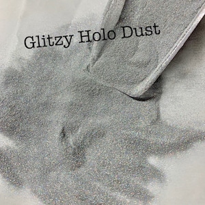 GLITZY HOLO DUST - Silver Holographic Micro Glitter - Polyester Glitter - Resin Epoxy Additive Microfine Glitter