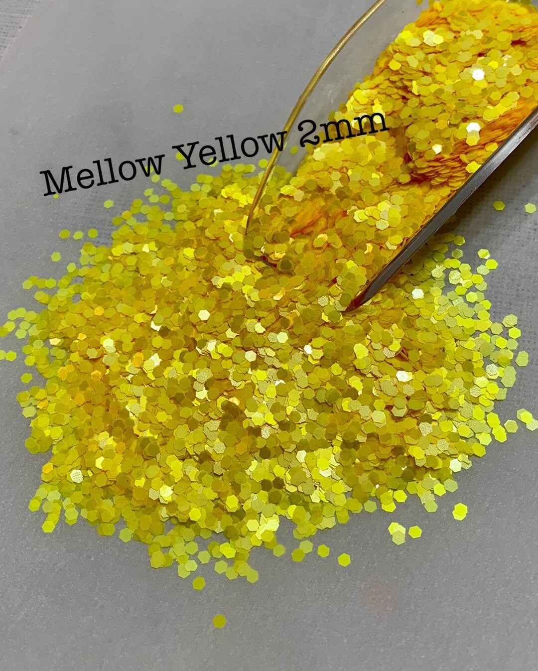 Yellow Glitter R MELLOW YELLOW 2MM, Yellow Pearlescent 2MM Glitter, Fluorescent Yellow ...
