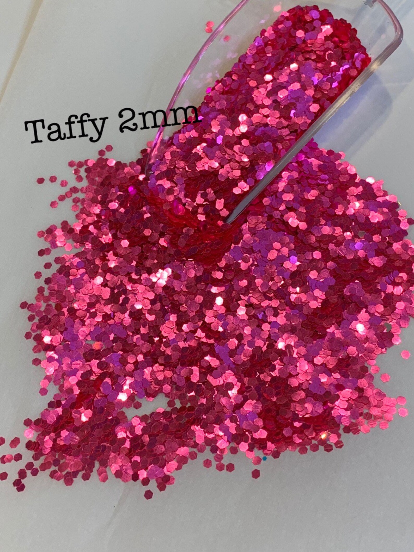 TAFFY 2MM Pink Silver Color Shift Glitter 2MM Hex Cut Etsy