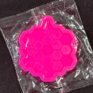 Shiny SILICONE HONEYCOMB Mold - Silicone Mold - Bee Mold - Keychain Mold