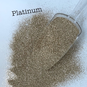 PLATINUM GOLD Glitter Ultra Fine Loose Glitter Polyester Glitter Solvent Resistant Bild 1